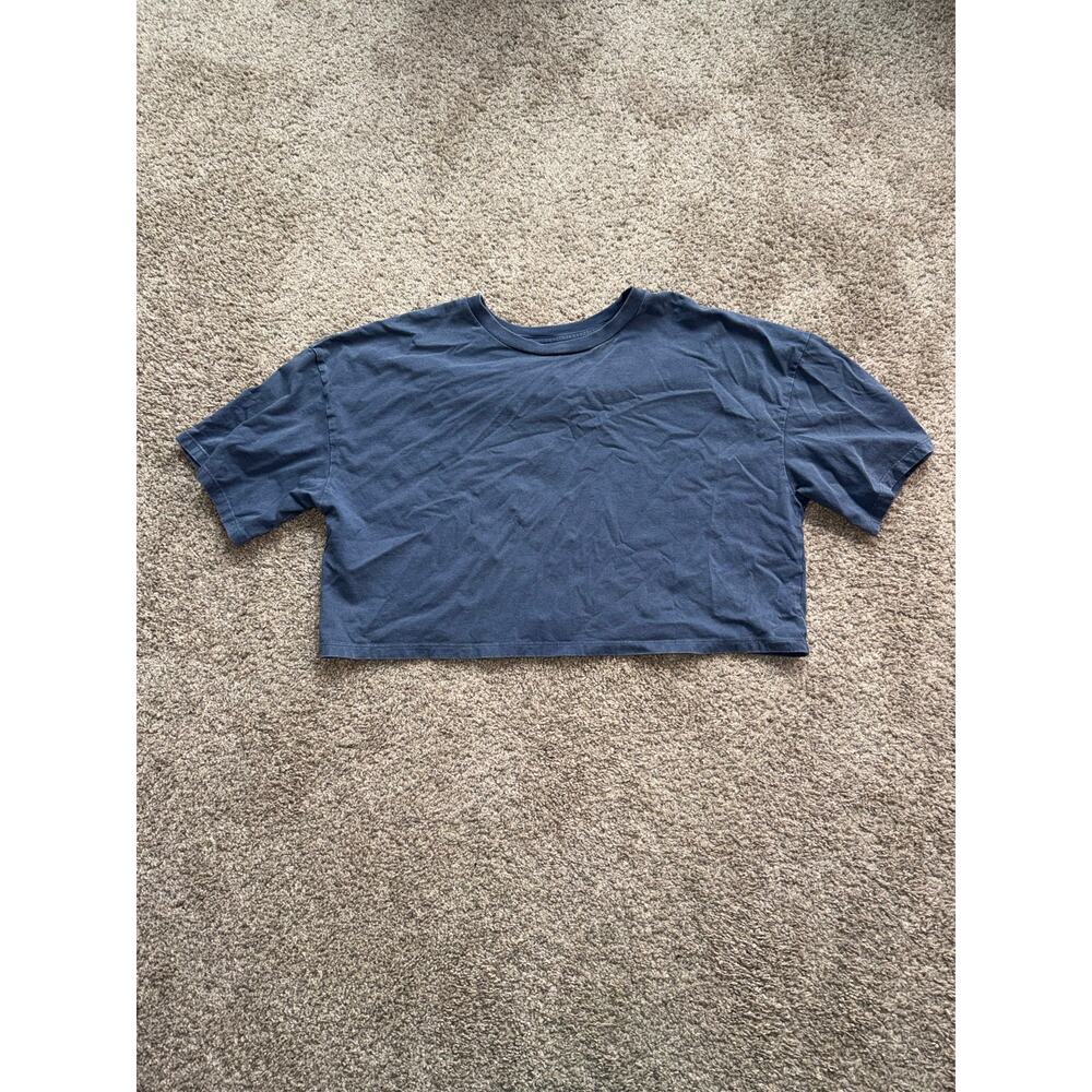 Colsie - Blue Cropped Tee - Medium